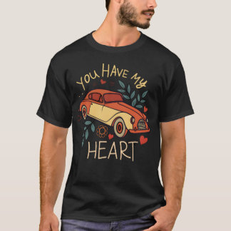 Vintage Car Love Illustration vintage friend frien T-Shirt