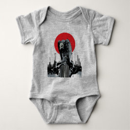 Vintage Car mit roter Sonne Baby Strampler