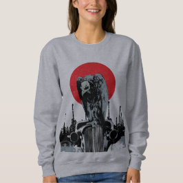 Vintage Car mit roter Sonne Sweatshirt
