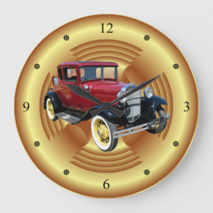 Vintage Car ~ Model A 1928 –29 Coupe ~ Große Wanduhr