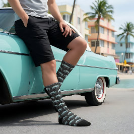 Vintage Car Muster Socken
