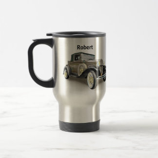 Vintage Car - Name hinzufügen - Kaffee Reisebecher