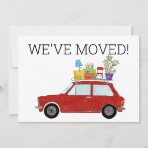 Vintage Car Neue Adresskarte Ankündigung