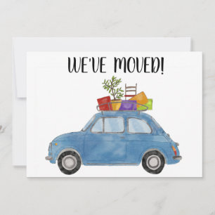 Vintage Car Neue Adresskarte Ankündigung