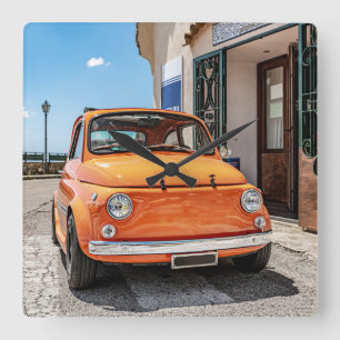 Vintage car of Italy. Quadratische Wanduhr