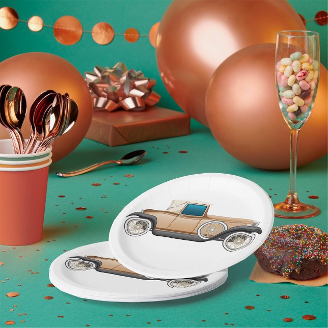 Vintage Car Pappteller (Von Creator hochgeladen)