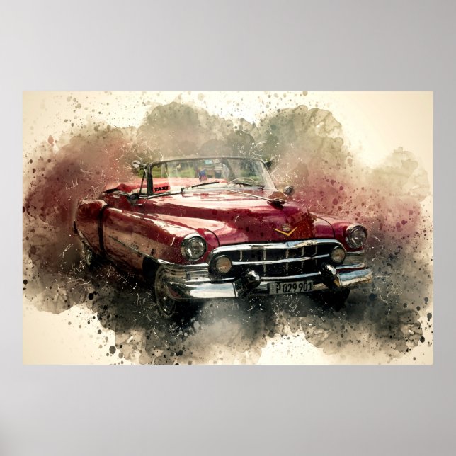 Vintage Car Poster (Vorne)