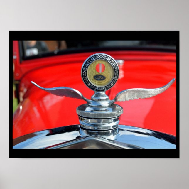 Vintage Car Radiator Hood Ornament Poster (Vorne)