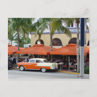 Vintage Car South Beach Florida Postkarte