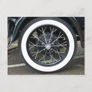 Vintage Car Tire Post Card Postkarte