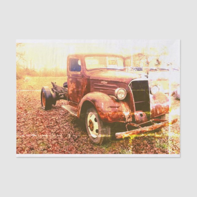 Vintage Car Tissue Decoupage 3 Seidenpapier (Vorderseite)