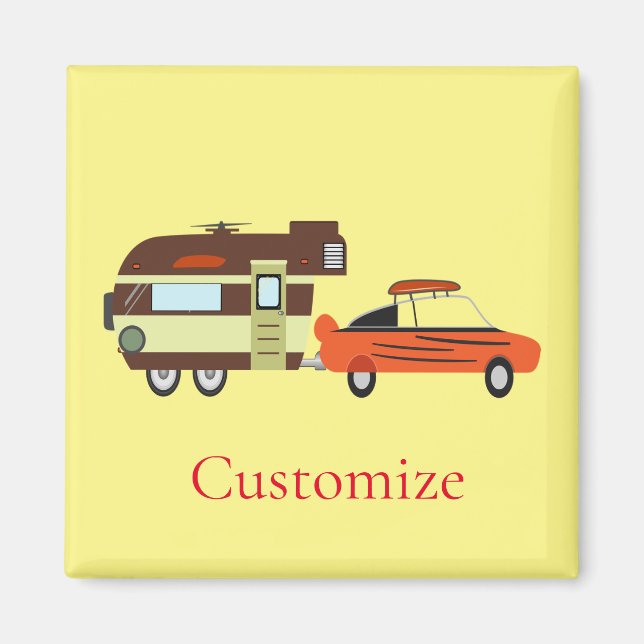 Vintage Car und Camper Thunder_Cove Magnet (Vorne)