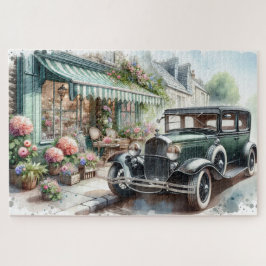 Vintage Car und Charme Blume Shop Puzzle