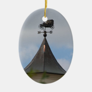 Vintage Car Weather Vane Keramikornament