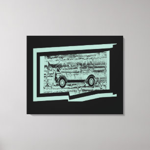 Vintage Car Wrapped Canvas Leinwanddruck