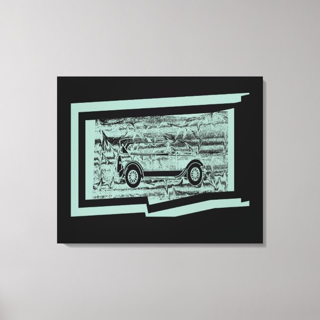 Vintage Car Wrapped Canvas Leinwanddruck (Vorderseite)