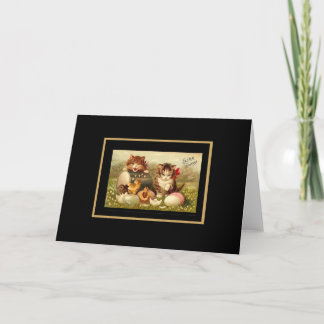 Vintage Card-Karte Stillleben Osterkarte Feiertagskarte