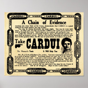 Vintage Cardui Medizin Für Frauen Druck Poster