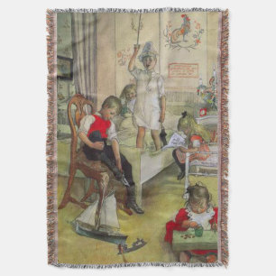 Vintage Carl Larsson Weihnachtsmorgen 1894 Decke