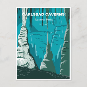 Vintage Carlsbad Caverne New Mexiko Nationalpark Postkarte