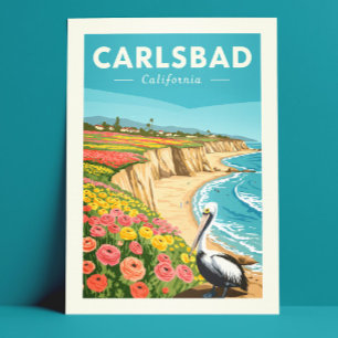Vintage Carlsbad Kalifornien Postkarte