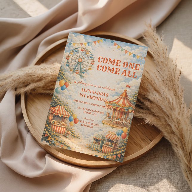 Vintage Carnival Circus Birthday Einladung (Von Creator hochgeladen)