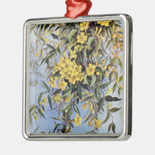 Vintage Carolina Jessamine Gelbe Blumen Floral Ornament Aus Metall