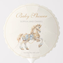 Vintage Carousel Horse Watercolor Kinderdusche
