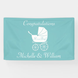 Vintage Carriage Baby-Dusche Banner