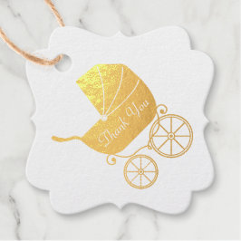 Vintage Carriage Baby-Dusche Geschenkanhänger