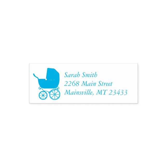 Vintage Carriage Baby-Dusche Permastempel (Design)