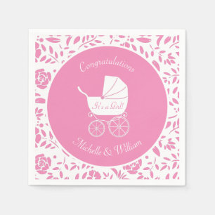 Vintage Carriage Baby-Dusche Serviette
