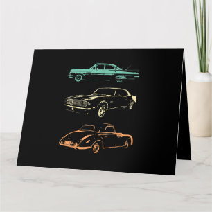 Vintage Cars - 80er & 90er Grafischer Retro Karte