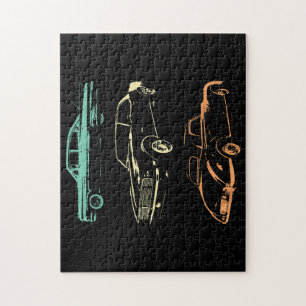 Vintage Cars - 80er & 90er Grafischer Retro Puzzle