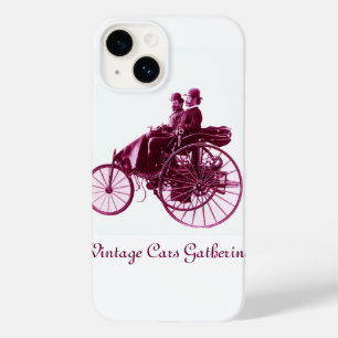 Vintage Cars Ansammlung, lila rosa violett weiß Case-Mate iPhone Hülle