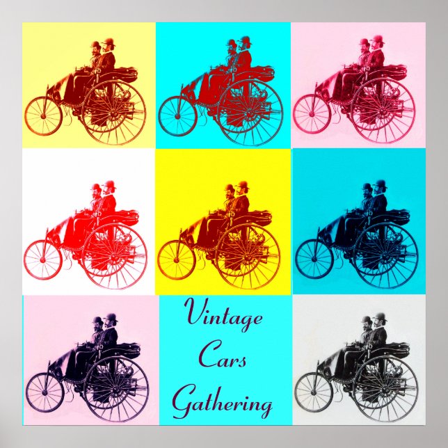 ViNTAGE CARS ANSAMMLUNG POP ART Poster (Vorne)