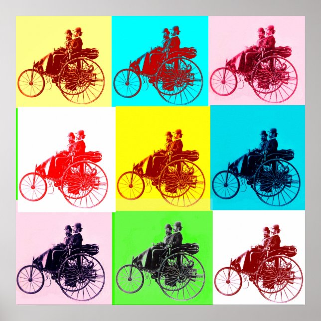 ViNTAGE CARS ANSAMMLUNG POP ART Poster (Vorne)