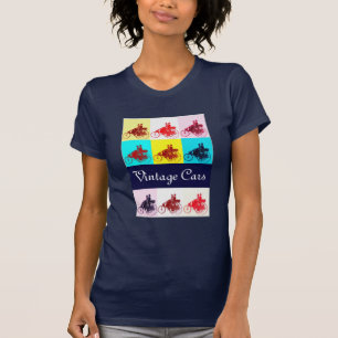 Vintage Cars Ansammlung Pop T-Shirt