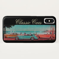 VINTAGE CARS AUF DER STRANDSTRASSE Rotes Blau