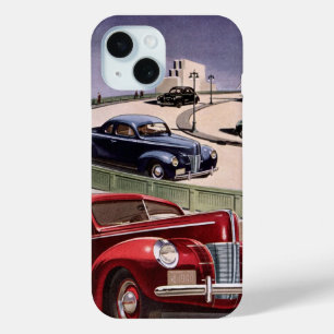 Vintage Cars, Classic Sedans Road Trip on Freeway Case-Mate iPhone Hülle