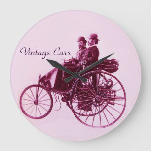 Vintage Cars Gathering Große Wanduhr