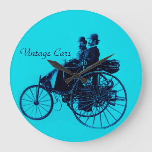 Vintage Cars Gathering Große Wanduhr