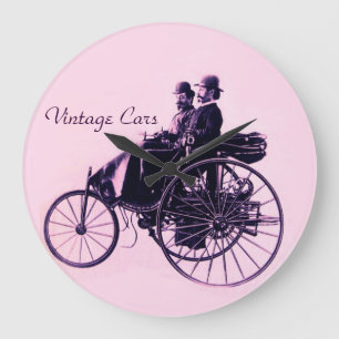 Vintage Cars Gathering Große Wanduhr