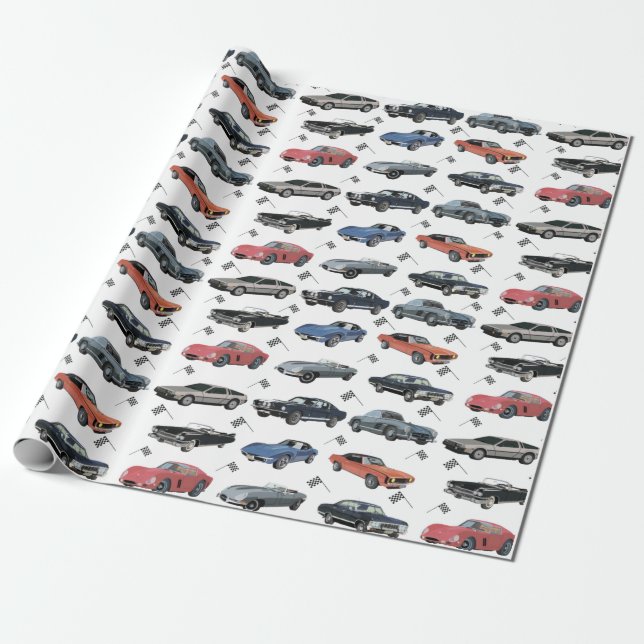 Vintage Cars  Geschenkpapier (Ungerollt)
