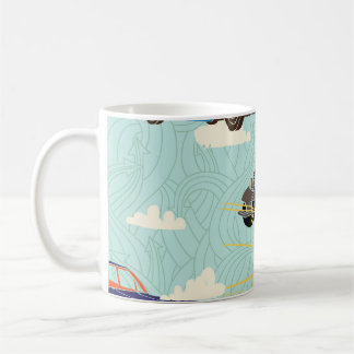 Vintage Cars: Himmelswolkenmuster Kaffeetasse