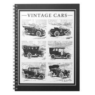 Vintage Cars Notebook Notizblock
