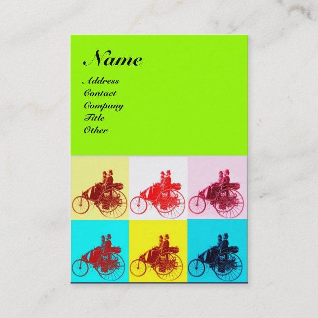 VINTAGE CARS POP KUNST / AUTO REPAIR AUTOMOTIVE VISITENKARTE (Vorderseite)