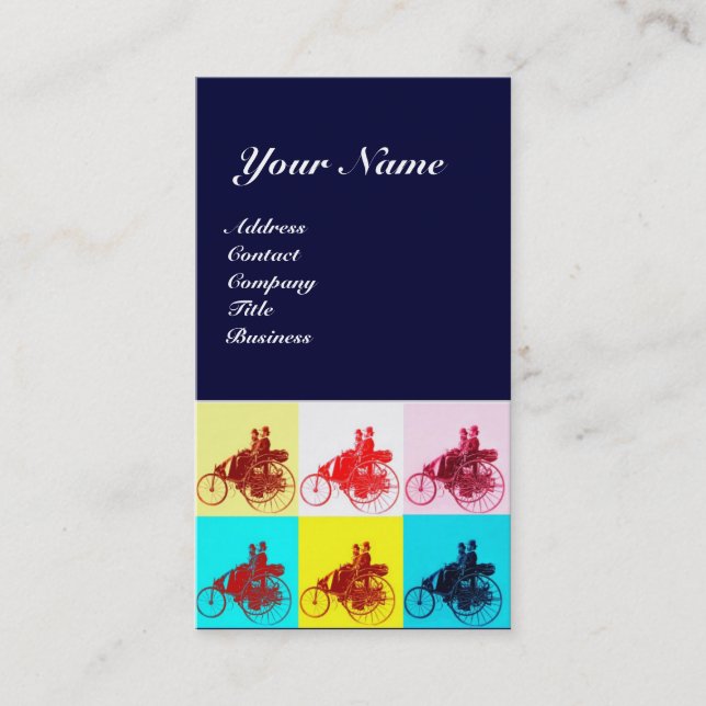 VINTAGE CARS POP KUNST / AUTO REPAIR AUTOMOTIVE VISITENKARTE (Vorderseite)