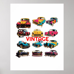 VIntage Cars Poster
