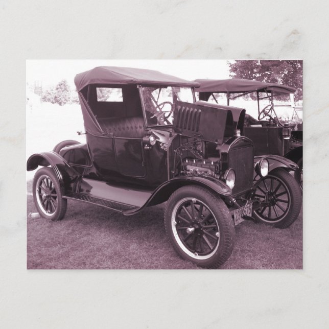 Vintage Cars Postkarte (Vorderseite)